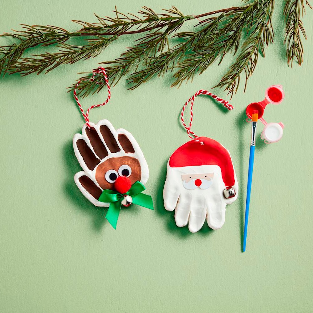 Christmas Handprint Ornament Kit – Santa Reindeer by Mud Pie