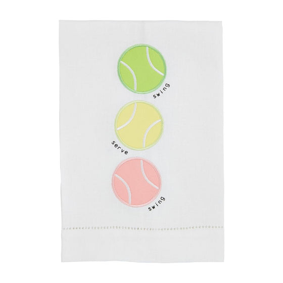 Tennis Stitched Hand Towels by Mud Pie at Confetti Gift and Party