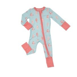 2 Way Zipper Romper - Baby Pink Seahorses - #confetti-gift-and-party #-Angel Dear