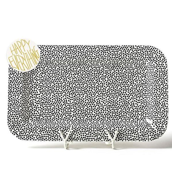 Black Small Dot Mini Entertaining Platter by Happy Everything at Confetti Gift and Party