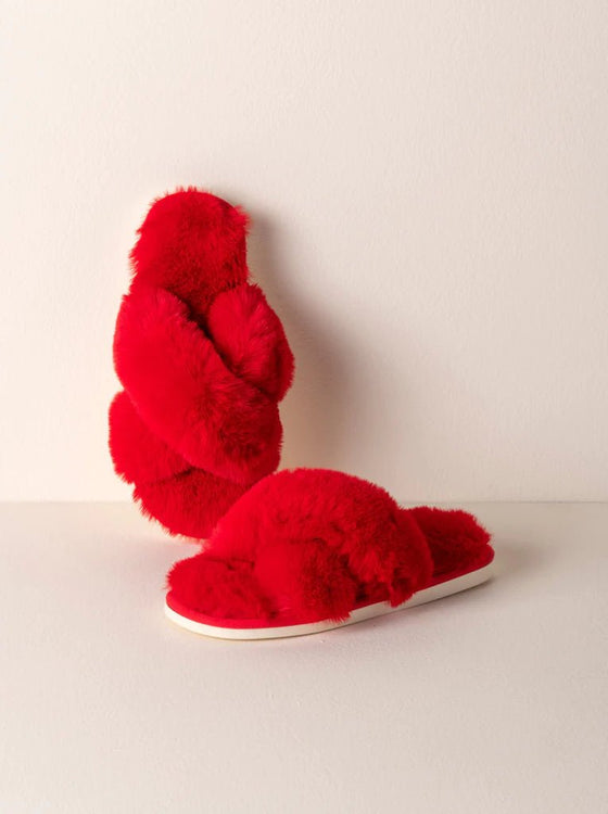 Christina Slippers, Red - #confetti-gift-and-party #-Shiraleah
