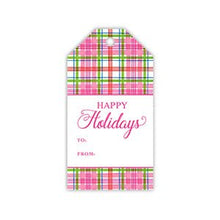  Happy Holidays Bright Plaid Gift Tag - #confetti-gift-and-party #-Rosanne Beck