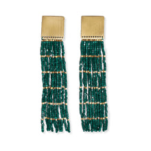  Harlow Brass Top with Gold Stripe Beaded Fringe - Emerald - #confetti-gift-and-party #-Ink + Alloy