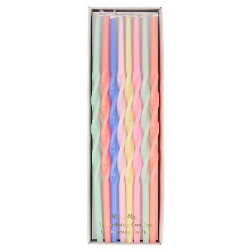 Mixed Twisted Long Candles - #confetti-gift-and-party #-Meri Meri