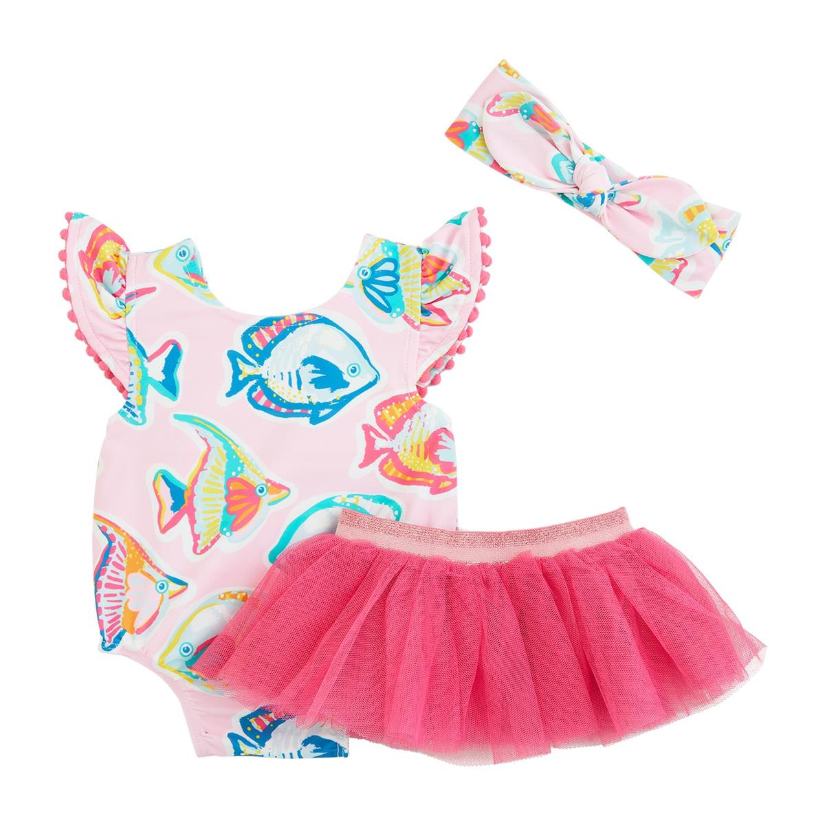 Mud Pie Reversible Swimsuit & Tutu Set