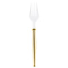 White Cocktail Forks w/ Gold Handle Sophistiplate Simply BakedConfetti Interiors