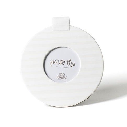 White Medium Stripe Mini 8.5 Round Frame - #confetti-gift-and-party #-Happy Everything