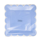 Blue Scalloped 9" Square Party Plate