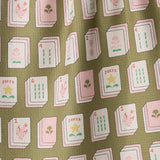 Flower Tiles Tea Towel - Mahjong