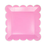 Fuchsia Scalloped Square 9" Plate