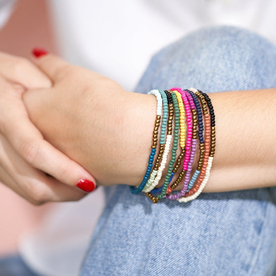 10 Strand Stretch Bracelet (multi color) by Ink + Alloy at Confetti Gift and Party