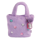 Light Purple Glitzy Purse With Lip Gloss Keychain