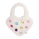 White Heart Glitzy Purse