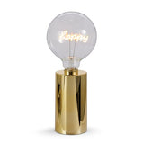 12" Lighted Gold Happy Neon Filament Bulb by Raz Imports at Confetti Gift and Party Tuscaloosa Alabama