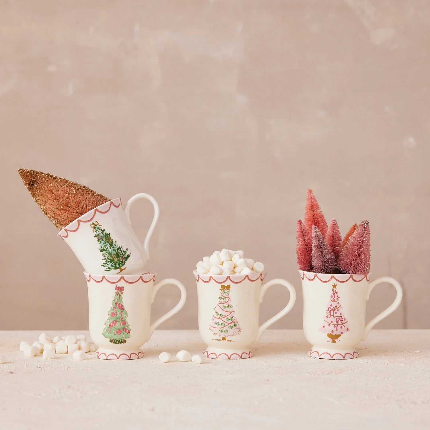 12 oz. Stoneware Mug with Christmas Tree, 4 Styles by Creative Co Op at Confetti Gift and Party Tuscaloosa Alabama