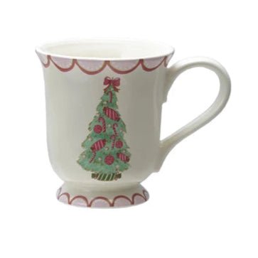 12 oz. Stoneware Mug with Christmas Tree, 4 Styles by Creative Co Op at Confetti Gift and Party Tuscaloosa Alabama