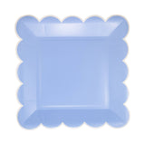 Blue Scalloped 9" Square Party Plate