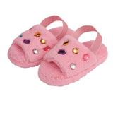 Light Pink Glitzy Slippers 4T-5T