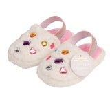 White Glitzy Slippers 4T-5T