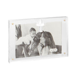 Horizontal Layered Cross Acrylic Picture Frame