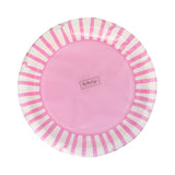 Fuchsia Striped Scallops 9" Plate
