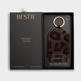 Boxed Photo Keyring - Chocolate Leopard