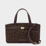 Orin Top Handle Crossbody Bag - Chocolate Leopard