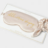 Shhh… Mom's Sleeping Eye Mask and Scrunchie Set - Champagne