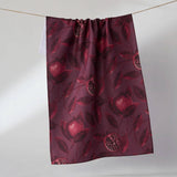 Rich Garnet Tea Towel-Geometry