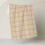 Peachy Plaid Tea Towel