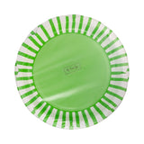 Green Striped Scallops 9" Plate