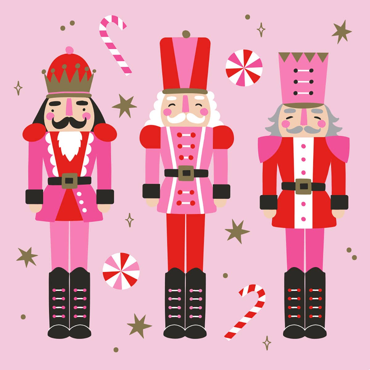 3 Pink Nutcracker - Cocktail Napkins by Soiree - Sisters at Confetti Gift and Party