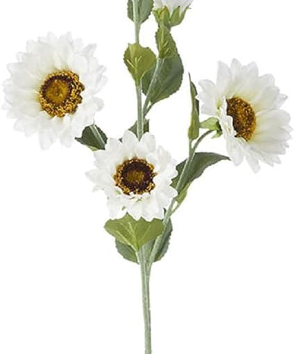 34" White Italian Sunflower Spray by Raz Imports at Confetti Gift and Party Tuscaloosa Alabama