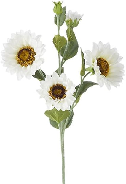 34" White Italian Sunflower Spray by Raz Imports at Confetti Gift and Party Tuscaloosa Alabama