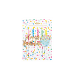 Colorful Candle Holder Toppers – Script "Happy Birthday" Cake Candle Accessories