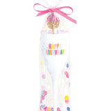 Happy Birthday Acrylic Champagne Flute Set