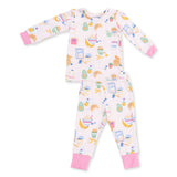 Angel Dear Breakfast Club Pink Long Sleeve Loungewear Set