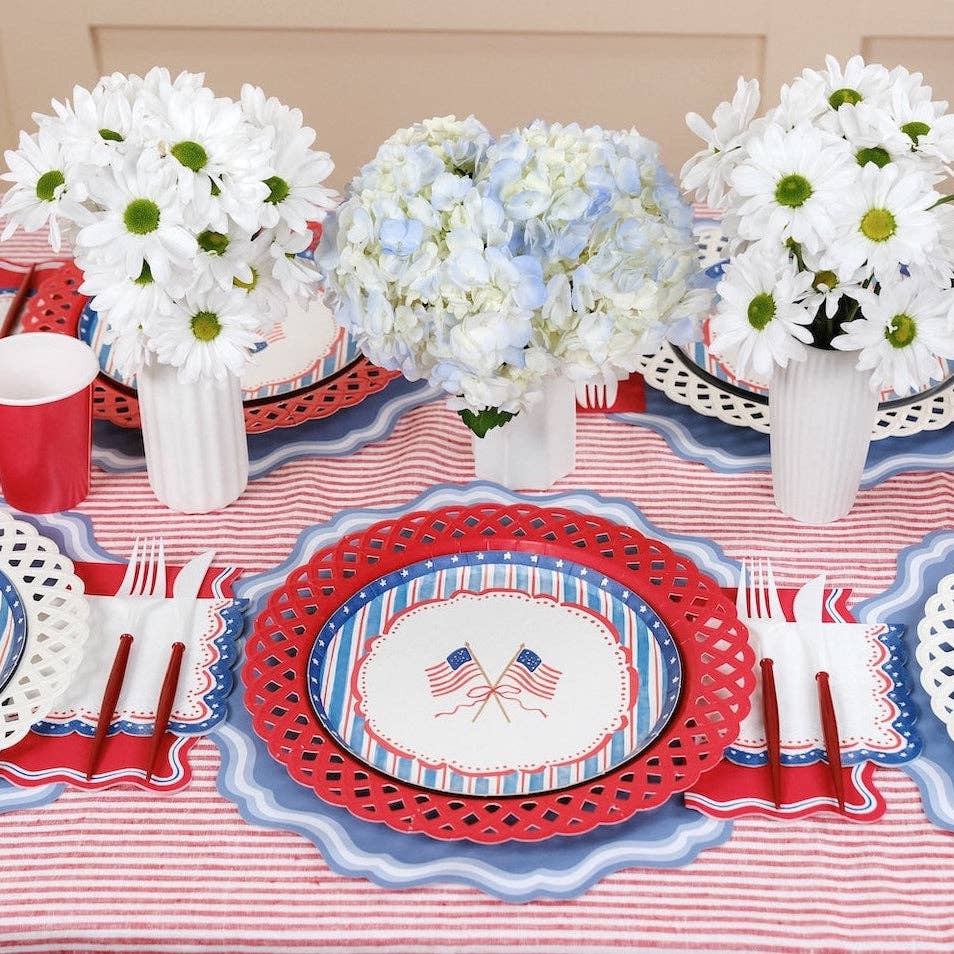 4th of July Flag Dessert Plates by Gatherings by Curated Paperie at Confetti Gift and Party Tuscaloosa Alabama