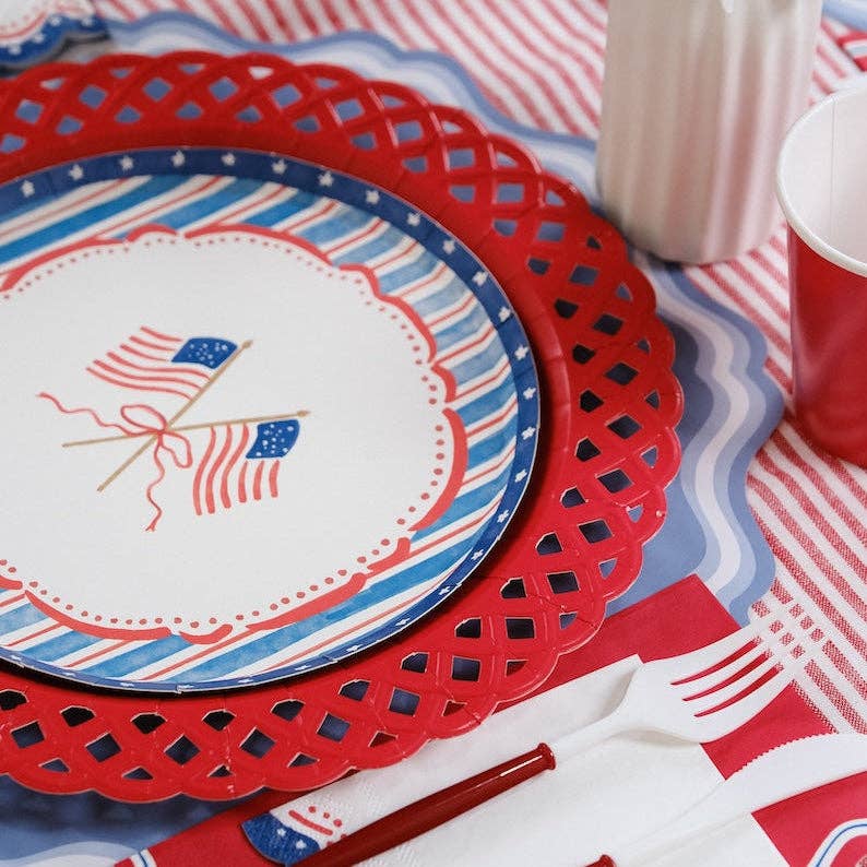 4th of July Flag Dessert Plates by Gatherings by Curated Paperie at Confetti Gift and Party Tuscaloosa Alabama