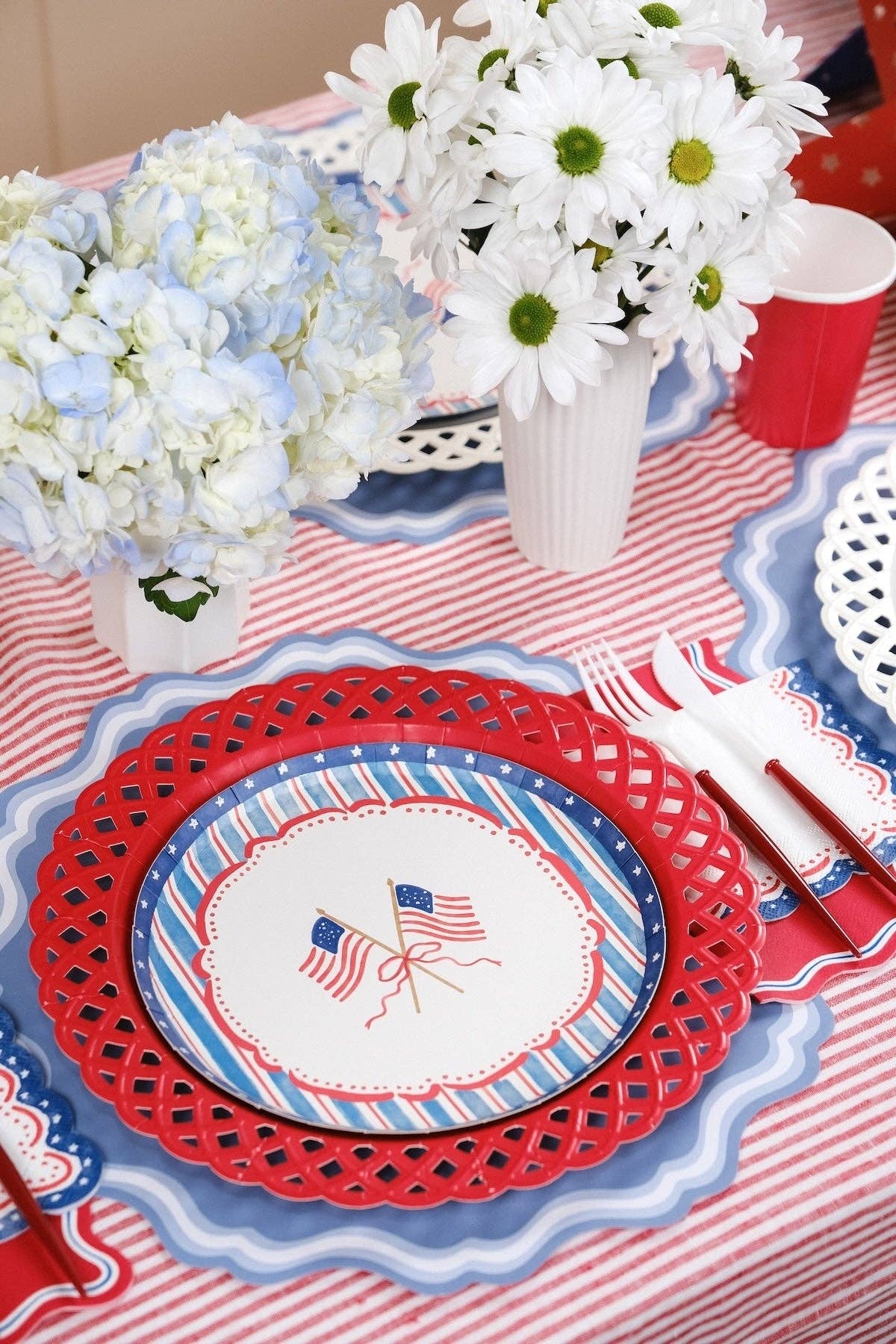 4th of July Flag Dessert Plates by Gatherings by Curated Paperie at Confetti Gift and Party Tuscaloosa Alabama