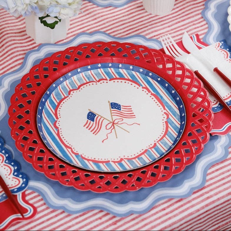 4th of July Flag Dessert Plates by Gatherings by Curated Paperie at Confetti Gift and Party Tuscaloosa Alabama
