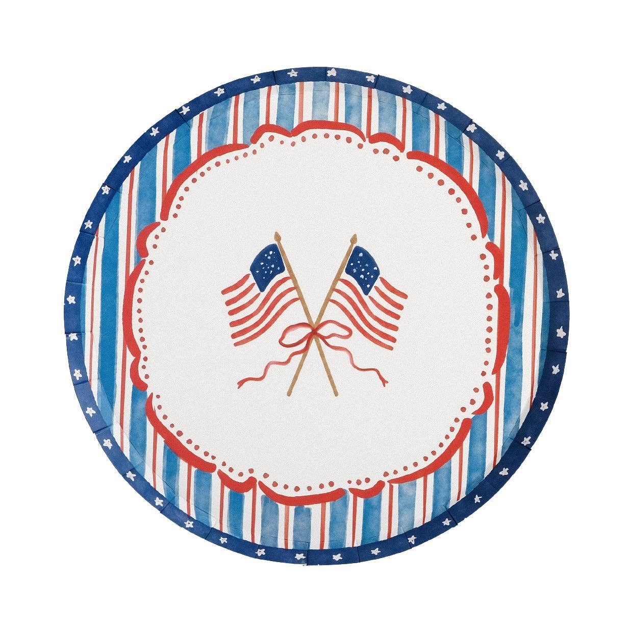 4th of July Flag Dessert Plates by Gatherings by Curated Paperie at Confetti Gift and Party Tuscaloosa Alabama