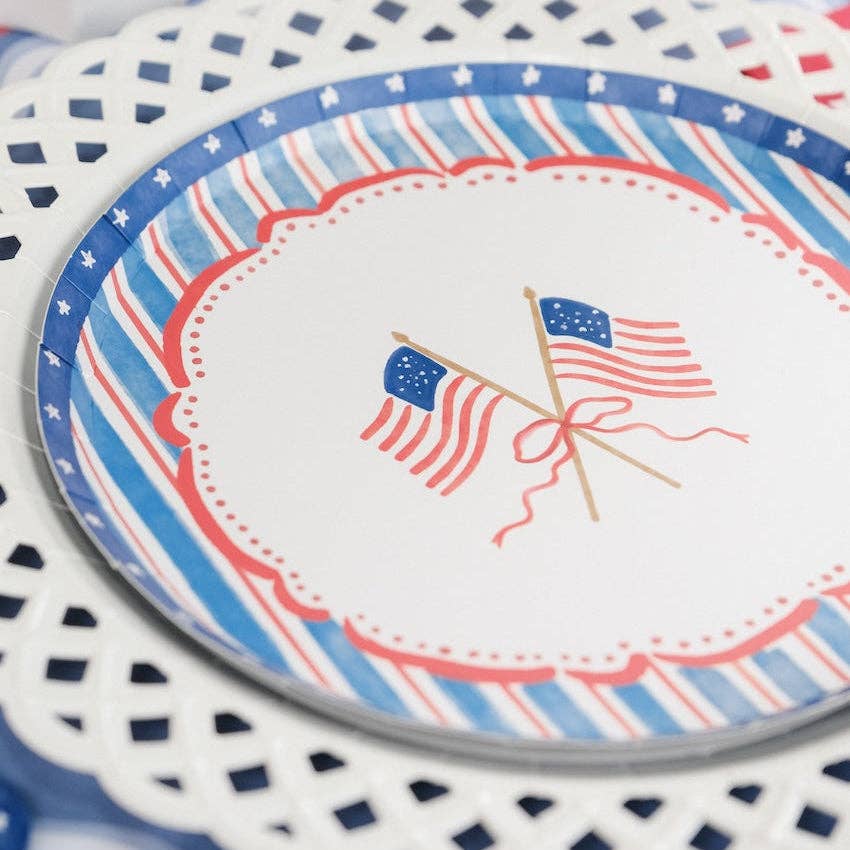 4th of July Flag Dessert Plates by Gatherings by Curated Paperie at Confetti Gift and Party Tuscaloosa Alabama