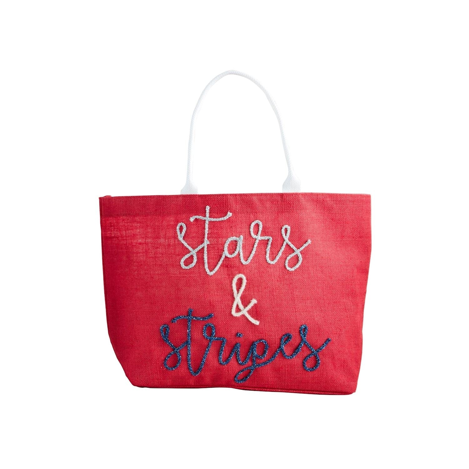 4th Of July Sparkle Tote by Mud Pie at Confetti Gift and Party Tuscaloosa Alabama