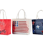 4th Of July Sparkle Tote by Mud Pie at Confetti Gift and Party Tuscaloosa Alabama