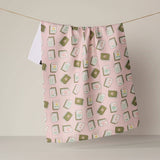 Flower Tiles Tea Towel - Mahjong