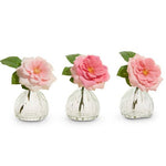 6.5" Pink Rose Stem in Glass Vase by Raz Imports at Confetti Gift and Party Tuscaloosa Alabama