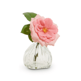 6.5" Pink Rose Stem in Glass Vase by Raz Imports at Confetti Gift and Party Tuscaloosa Alabama