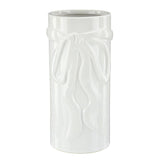 Small White Ceramic Bow Vase