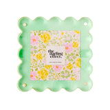 Square Scalloped Acrylic Frame - Green